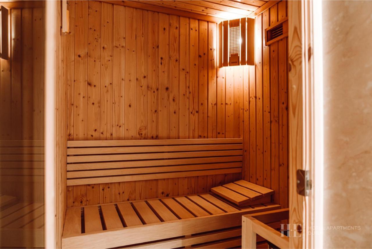 He Hotel Apartments Dubai Eksteriør bilde A Finnish sauna