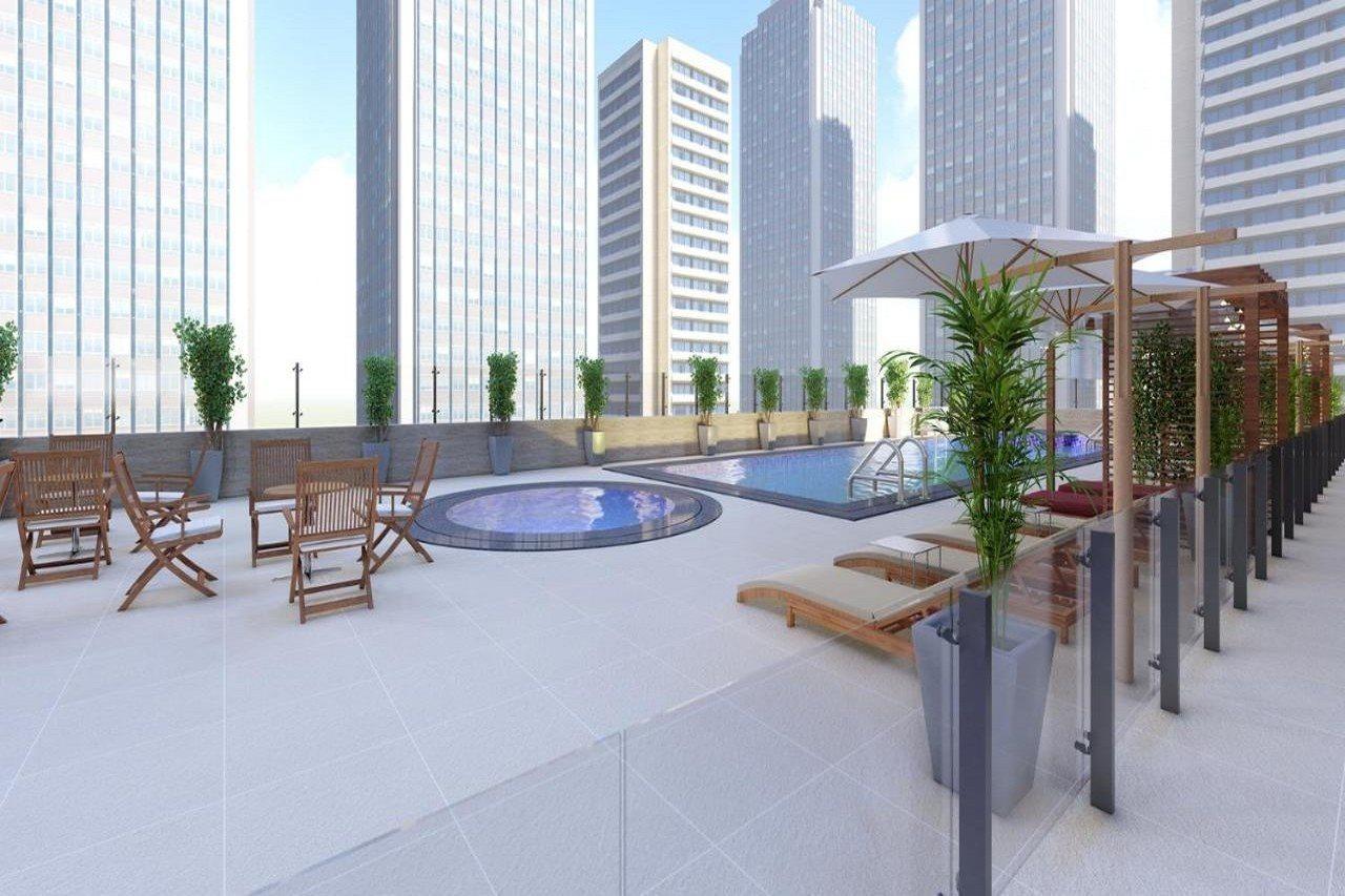 He Hotel Apartments Dubai Eksteriør bilde Rooftop pool